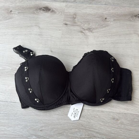 Hanky Panky x Prabal Gurung Hook & Eye Underwire Balconette Bra Black 36C Nwt - Picture 8 of 8